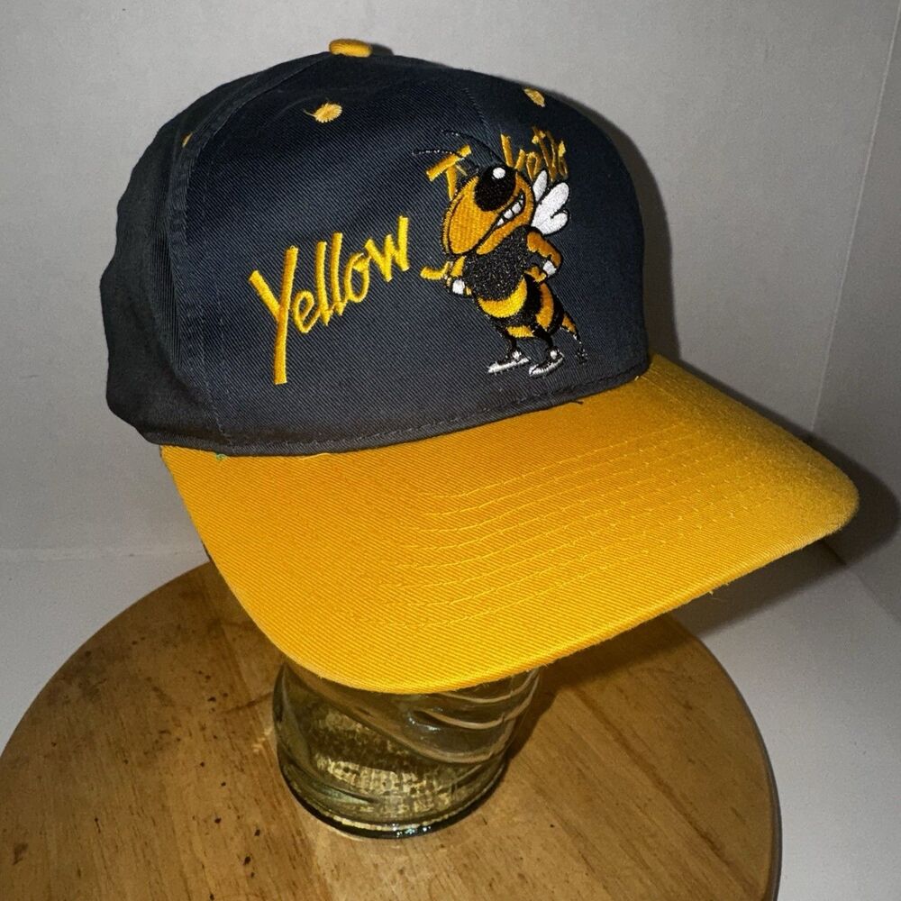 Vintage 90s Georgia Tech Yellow Jackets Buzz Snapback Hat NCAA
